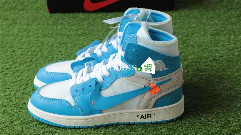 Off White x Nike Air Jordan 1 UNC Powder Blue GS